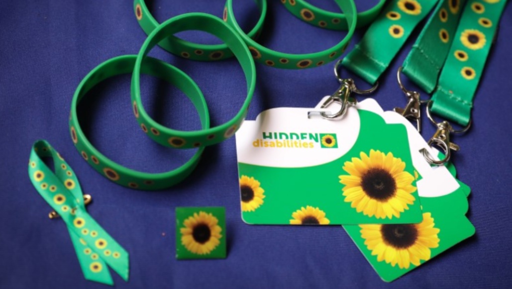 Sunflower lanyards available free for people with hidden disabilities